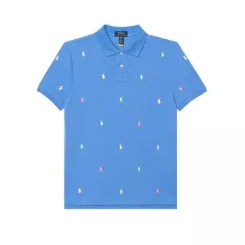 Polo Ralph Lauren Рубашка поло Детский пуловер с принтом Приталенный крой с коротким рукавом Детские топы Синий CWPOKNIB8021025-400 XL