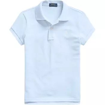 Polo Ralph Lauren Рубашка поло Однотонный вышитый логотип Вертикальные пуговицы Пуловер Футболка с коротким рукавом Детские топы Синий CWPOKNIGN820096-400 L