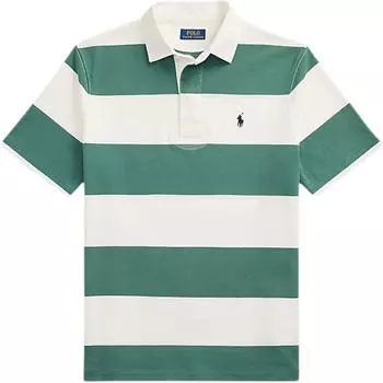 Polo Ralph Lauren Рубашка поло с коротким рукавом и вышивкой логотипа в стиле колор-блок для мужчин, топы, зеленый 710964538-002 L