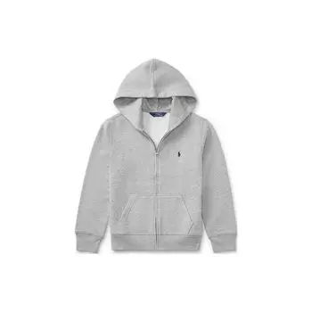 Polo Ralph Lauren Solid Logo Embroidered Casual Hooded Fleece Kids Hoodies Gray CWPOKNIY6820144-050 L