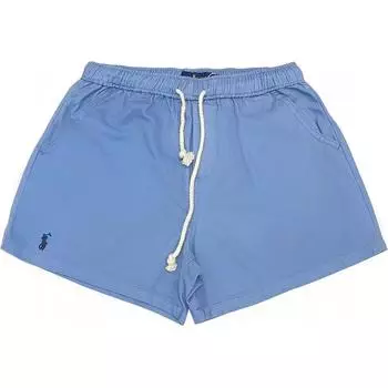 Polo Ralph Lauren Solid Logo Embroidered Drawstring Casual Shorts Women shorts Blue 211810198-002 S