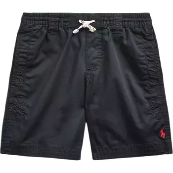 Polo Ralph Lauren Solid Logo Embroidered Shorts Детские шорты черного цвета CWPOSHOB7620029-001 S