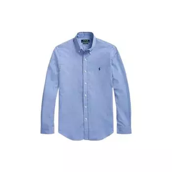 Polo Ralph Lauren Solid Logo Polo Shirt Long Sleeves Men Shirts Blue MNPOWOV16822602-400 XL
