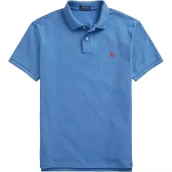 Polo Ralph Lauren Solid Logo Slim Fit Polo Shirt Мужские топы Синий MNPOKNI1N821166-420 XS