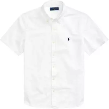 Polo Ralph Lauren Solid Logo Вышитая рубашка поло Мужские рубашки Белый 710874274-001 S