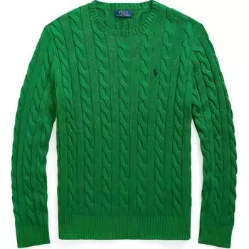 Polo Ralph Lauren Solid Logo Вышитый круглый вырез свитер мужской свитер зеленый 710918998-024 M