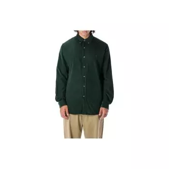 Polo Ralph Lauren Solid рубашка с воротником на пуговицах и длинным рукавом Мужские рубашки Зеленый 710811684003 XL