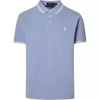 Polo Ralph Lauren Solid Slim Fit Logo Polo Shirt Men Polo Shirts Blue 710898948-006 S