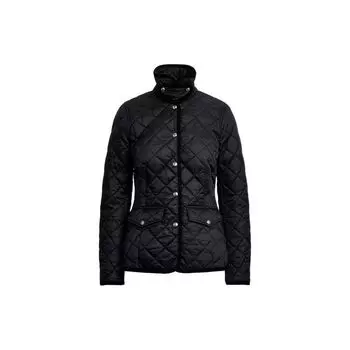 Polo Ralph Lauren Solid стеганая водонепроницаемая однобортная куртка женские куртки черный WMPOOTWN2820156-001 M