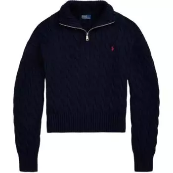 Polo Ralph Lauren Solid свободный покрой поло с длинным рукавом трикотажный топ женские топы темно-синий WMPOSWENC021144400 XS