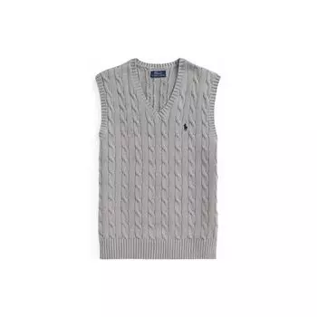 Polo Ralph Lauren SS22 Cable Knit Cotton Vest Мужские жилеты Серый MNPOSWE1CM20042-020 M