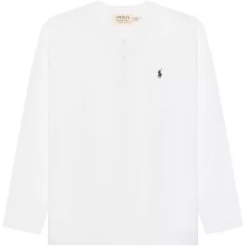 Polo Ralph Lauren SS22 Логотип Вышитые Пуговицы Короткий Рукав Футболка Мужская Топы Белый 710790058-002 XXL