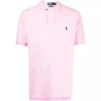 Polo Ralph Lauren SS22 Логотип Вышитый Короткий Рукав Поло Рубашка Мужская Топы Розовый 710850860-019 XL
