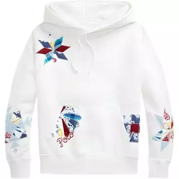 Polo Ralph Lauren SS22 Loose Logo Hoodie Женские толстовки с капюшоном Белые WMPOKNINFB20277-100 XL