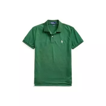 Polo Ralph Lauren SS22 Однотонная рубашка поло с коротким рукавом Женские топы Зеленый WMPOKNINN820246-300 XS