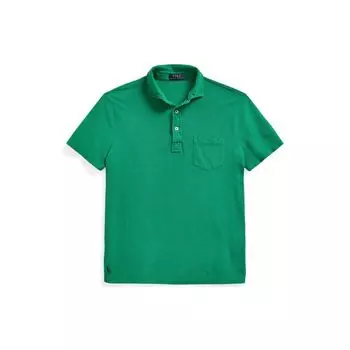 Polo Ralph Lauren SS22 Поло с коротким рукавом свободного кроя с микро-логотипом Мужские топы Зеленый MNPOKNI1N821664-300 XS