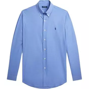 Polo Ralph Lauren Ss22 Pony вышитая однобортная рубашка с длинным рукавом мужские рубашки Harbor-Island-Blue 710722307-007 S