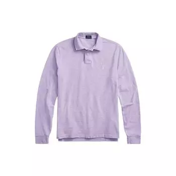 Polo Ralph Lauren SS22 Solid Cotton Slim Fit Polo Shirt Long Sleeve Men tops Purple MNPOKNI16821799-500 XS