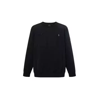Polo Ralph Lauren Ss22 Solid Logo Embroidered Crew Neck Long Sleeve Sweatshirt Men Sweatshirt Black 710814220001black XXL