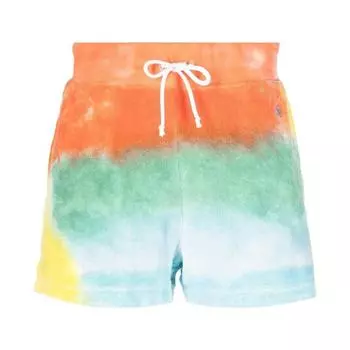 Polo Ralph Lauren SS22 Tie-Dye эластичные спортивные шорты на шнурке женские шорты оранжевые 211863312-001 XS