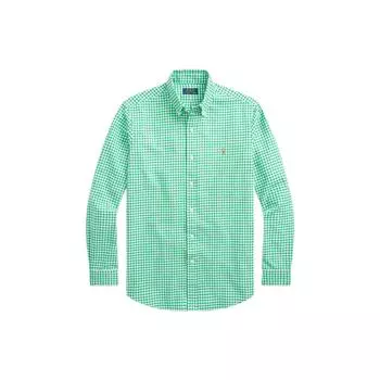 Polo Ralph Lauren SS23 Клетчатая рубашка поло с длинным рукавом Мужские рубашки Зеленые MNPOWOV16822863-999 XL