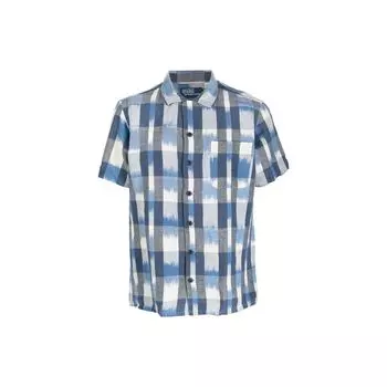Polo Ralph Lauren SS23 клетчатый принт однобортная рубашка с коротким рукавом мужские рубашки синий 710900764-001 S