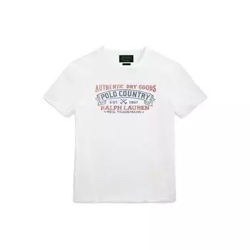 Polo Ralph Lauren SS23 Letter Print Crew Neck Short Sleeve T-Shirt Men T Shirts White MNPOTSH1N821644-100 XL