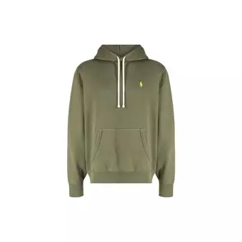 Polo Ralph Lauren Ss23 Logo Embroidered Drawstring Hoodie Men Hoodies Olive-Green 710766778-069 M