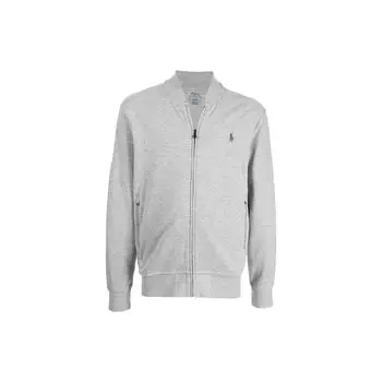 Polo Ralph Lauren SS23 Логотип Однотонная вышитая молния куртка Мужские куртки Серый 710842844-001 L