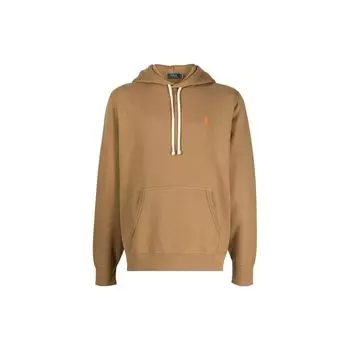 Polo Ralph Lauren Ss23 Логотип Вышитый шнурок Толстовка Мужская толстовка с капюшоном Коричневый 710766778-070 M