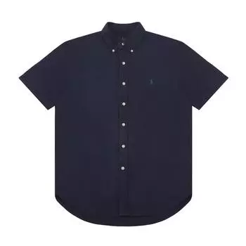 Polo Ralph Lauren Ss23 Однобортная рубашка с вышитым логотипом, мужские рубашки, темно-синего цвета 710802650-001 S