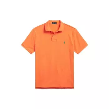 Polo Ralph Lauren SS23 однотонная рубашка поло с коротким рукавом мужская верхняя часть оранжевая MNPOKNI1N822250-820 S