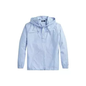 Polo Ralph Lauren SS23 Однотонная рубашка с капюшоном Мужские рубашки Синий MNPOWOV16822822-400 L