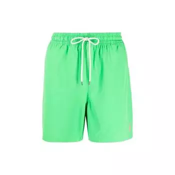 Polo Ralph Lauren Ss23 однотонные повседневные шорты с вышитым логотипом на шнурке, мужские шорты зеленые 710829851-029 XL