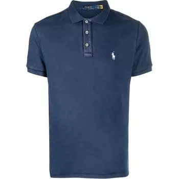 Polo Ralph Lauren SS23 однотонный маленький вышитый логотип свитер с коротким рукавом поло мужские рубашки поло синий 710660897-034 S