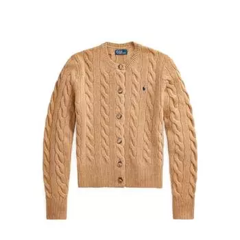 Polo Ralph Lauren SS23 однотонный свитер с круглым вырезом и длинными рукавами женский свитер коричневый 23A910443WOOL--001 XS