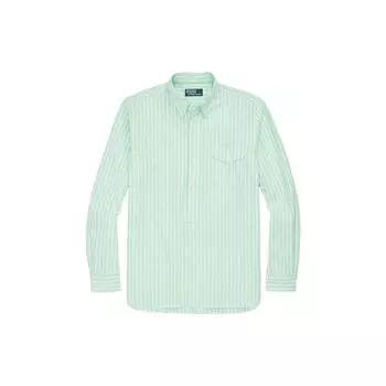 Polo Ralph Lauren Ss23 Полосатая рубашка с длинным рукавом и карманом Мужские рубашки Зеленые MNPOWOV16822881-300 S