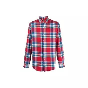 Polo Ralph Lauren SS23 Полосатый принт Однобортная рубашка Мужские рубашки Красный 710886730-001 M