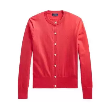 Polo Ralph Lauren Ss23 Pony вышитый однобортный длинный рукав вязаный кардиган женские кардиганы WMPOSWENC020327-600 XS