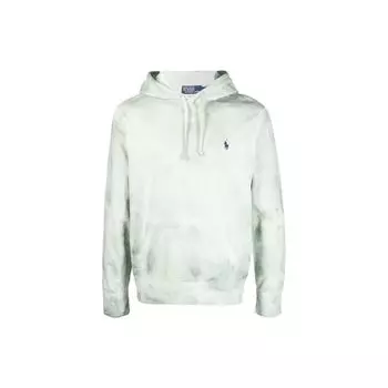 Polo Ralph Lauren SS23 Tie-Dye Logo Embroidered Hoodie Мужские толстовки с капюшоном Светло-зеленый 710860393-002 S