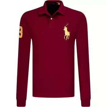 Polo Ralph Lauren Ss24 Gold Label Вышитая рубашка поло с длинным рукавом с логотипом Big Pony Мужские рубашки поло 710766856-005 S