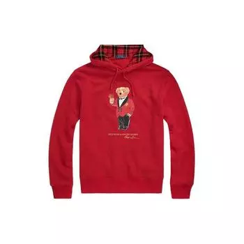 Polo Ralph Lauren SS24 Letter Bear Print Casual Hoodie Мужские толстовки с капюшоном Красный MNPOKNI16823377-600 L