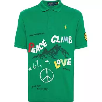 Polo Ralph Lauren SS24 Letter Logo Appliqu Pullover Short Sleeve Polo Shirt Men tops Green 710936375-001 M