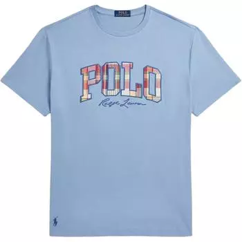 Polo Ralph Lauren SS24 Letter Logo Embroidered Casual Crew Neck Short Sleeve T Shirt Men T Shirts Blue MNPOTSH1N822299-400 M