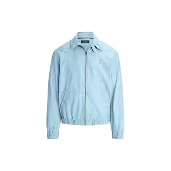 Polo Ralph Lauren SS24 Логотип Вышитый Молния Длинный Рукав Куртка Мужская Куртка Indigo MNPOOTW16021333-450 XL