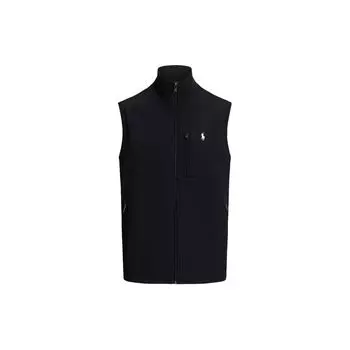 Polo Ralph Lauren Ss24 однотонный логотип вышитый молния повседневный жилет мужские жилеты черный MNPOKNI1N220006-001 XS