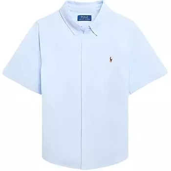 Polo Ralph Lauren Ss24 Пони вышитая рубашка с коротким рукавом детские рубашки синяя 323914654-001 XL