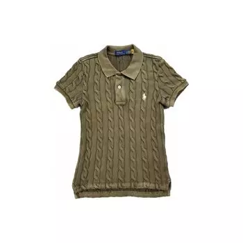 Polo Ralph Lauren SS24 Pony Embroidered Straight Fit Short Sleeve Polo Shirt Women tops Green 211871874-005 L
