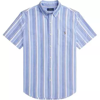 Polo Ralph Lauren SS24 Рубашка с коротким рукавом на пуговицах в полоску с вышивкой логотипа Мужские рубашки Многоцветный MNPOWOV1N820823-100 XS