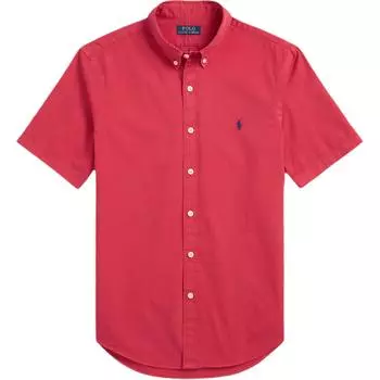 Polo Ralph Lauren Ss24 Рубашка с коротким рукавом и вышивкой логотипа Pony Мужские рубашки 710784554-003 S